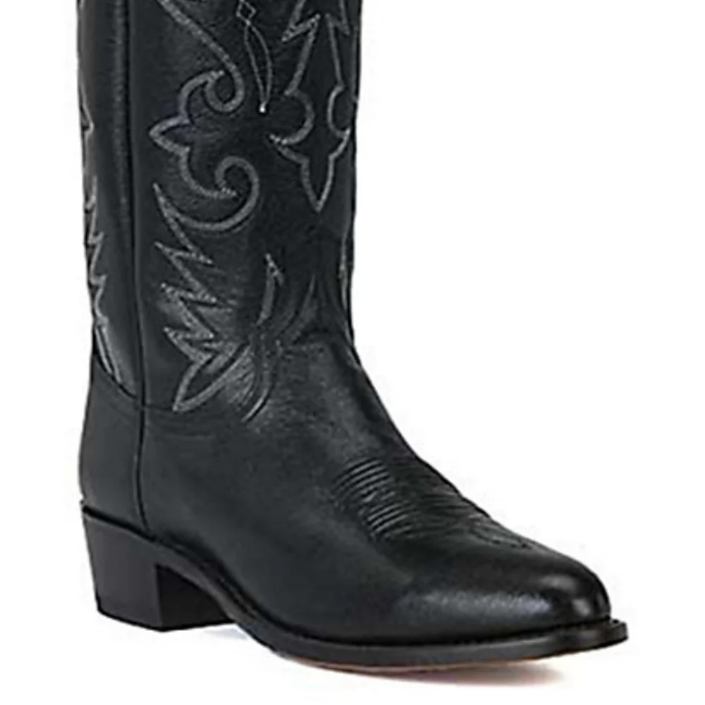 CORONA WESTERN BOOT MEN'S BLACK MARBLE DAN POST  SIZE 9        ☆